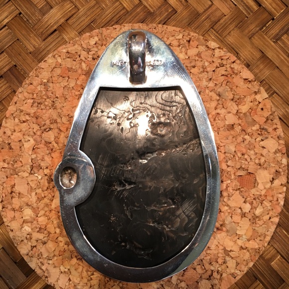 NWT Bezel-Set Mother-of-Pearl & Aquamarine Pendant - Picture 3 of 5